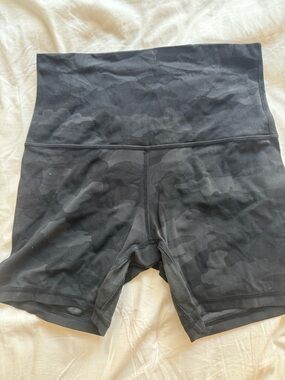 lululemon athletica Black Camouflage High-Waist Bike Shorts